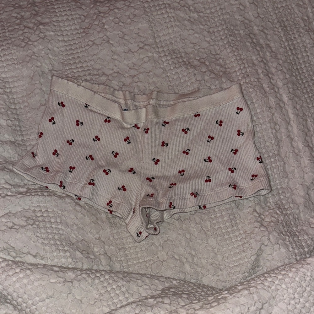 Brandy Melville Cream Cherry Print Panties